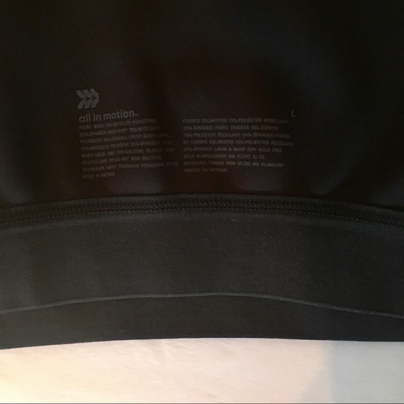 All In Motion Women's Medium Support Bonded Racerback Sports Bra Black Large - Picture 7 of 11